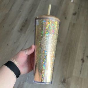 BNWT Starbucks Tumbler Gold Kaleidoscope So. Korean Release Spring 2022